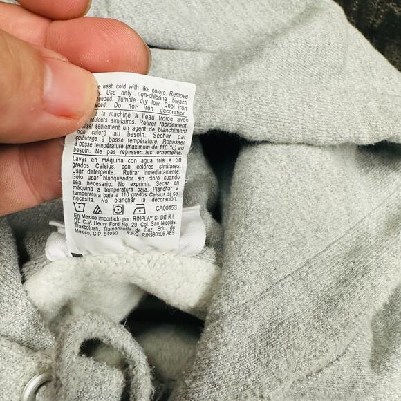 Champion Reverse Weave Hoodie Mens 2XL Gray Pullover Vintage Blank 90s Heavy - Picture 8 of 13